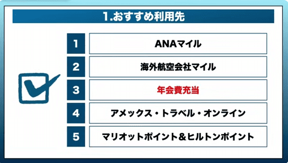 アメックスポイントで年会費を充当する方法